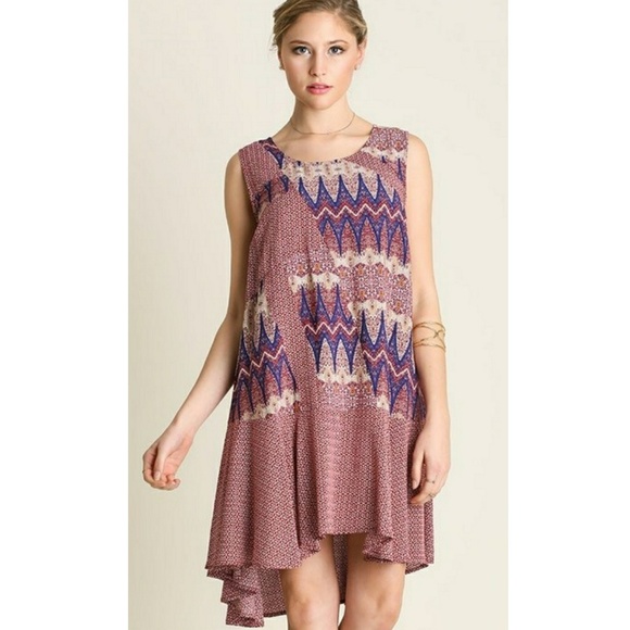 Umgee Dresses & Skirts - 🔴FINAL SALE🔴🌿BERRY MIX PRINT DRESS🌿